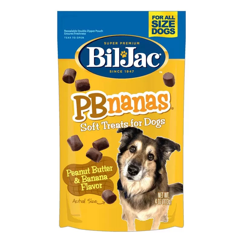 BIL-JAC PBNANAS SOFT DOG TREATS 4 oz