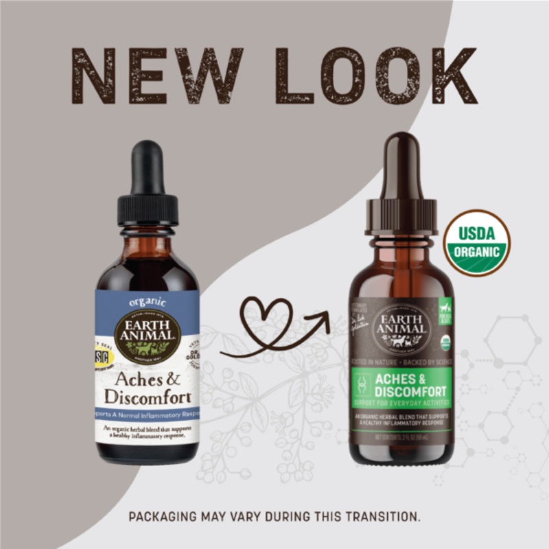 Earth Animal Apothecary Aches & Discomfort Organic Herbal Liquid Joint Supplement 2 oz