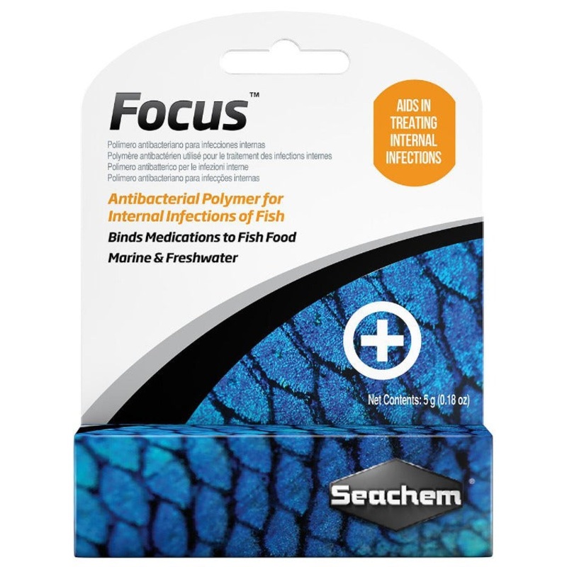 Seachem Focus 5 gm – Binds Medications to Fish Foods
