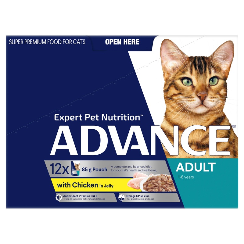 ADVANCE – Adult Chicken in Jelly Cat Wet Food (12pk x 85g) 85gm