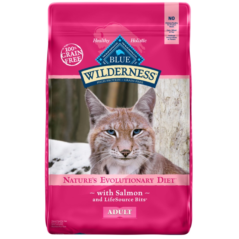 Blue Buffalo Wilderness Grain Free Salmon High Protein Recipe Dry Cat Food
