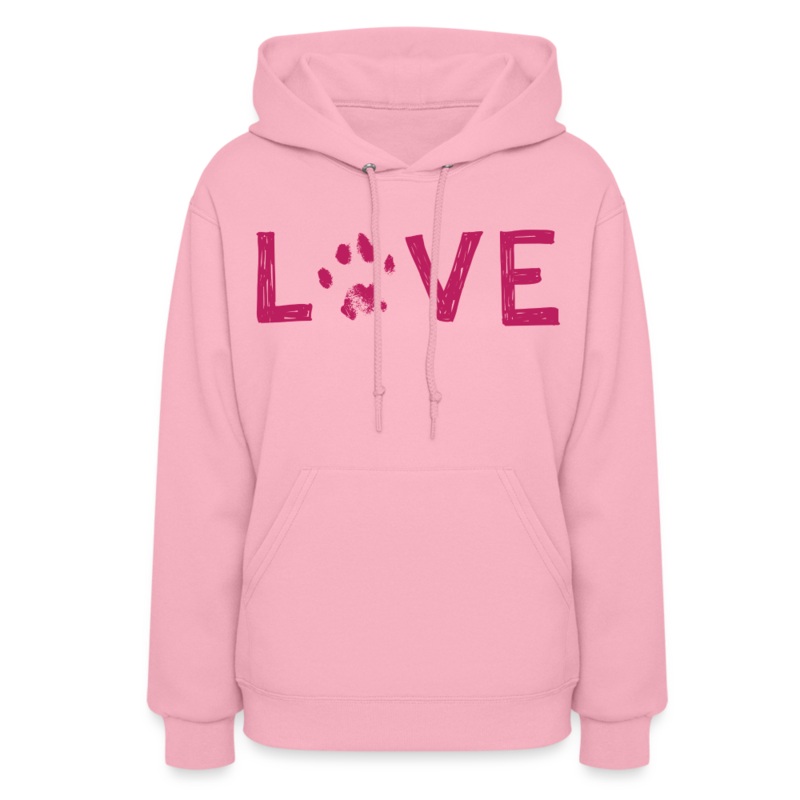 Love Pawprint Contoured Hoodie classic pink S
