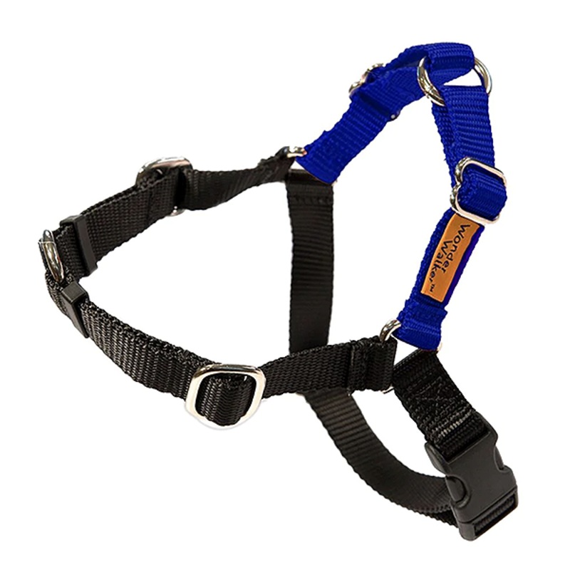 Wonder Walker No-Pull Body Halter Dog Harness Royal Blue Tiny ( Chest Girth is 8-in – 14-in with 3/8-in Webbing )
