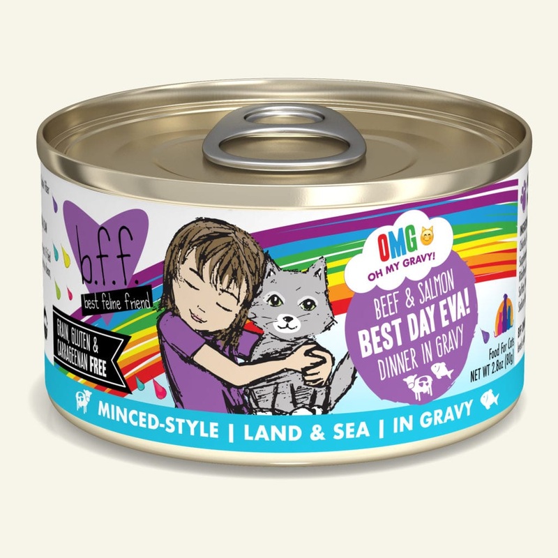 Weruva BFF Oh My Gravy! Cat Food (Wet) – Beef & Salmon Best Day Eva 2.8oz