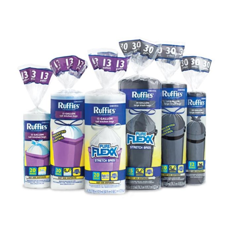 Berry Plastics Ruffies Trash Bags 42 Gallon