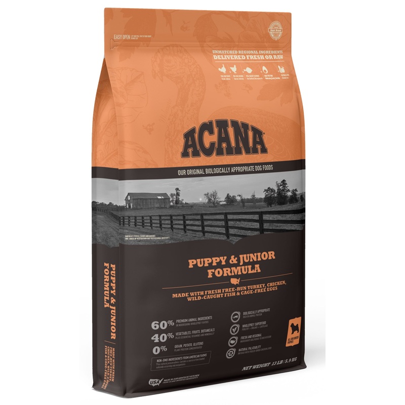 Acana Heritage Puppy & Junior Formula Grain-Free Dry Dog Food 25 Lb