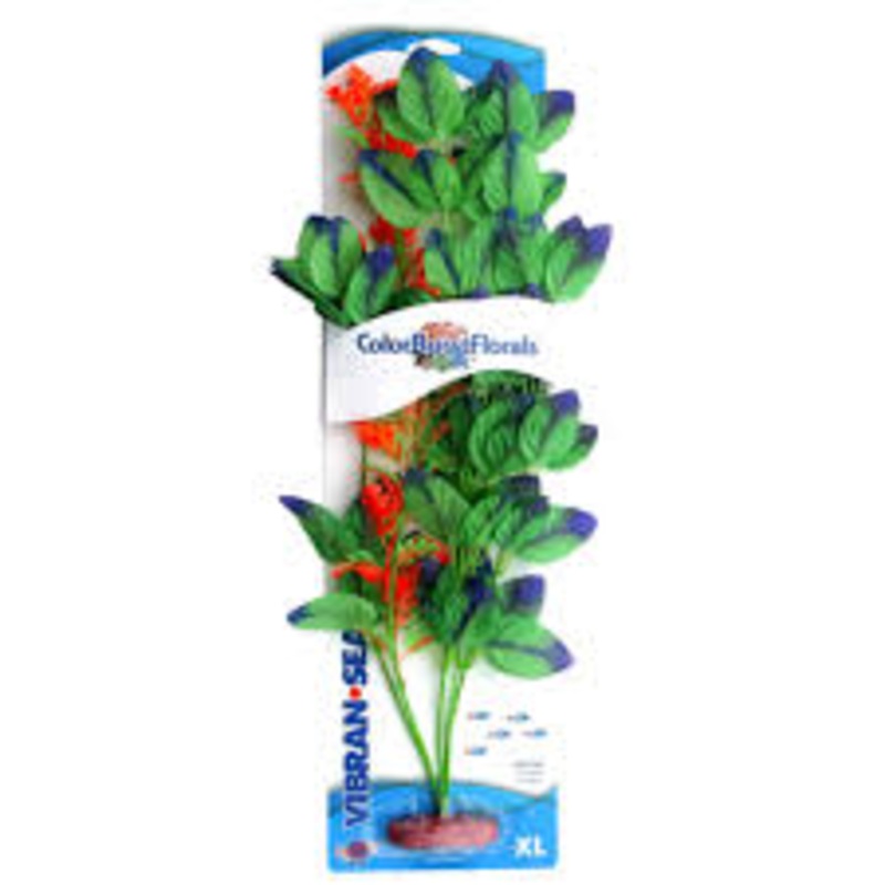 Blue Ribbon Pet Products Colorburst Florals Melon Leaf Silk Style Plant Green – Extra Large