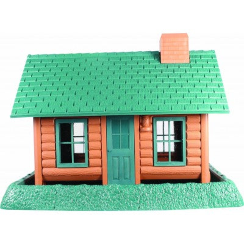 Village Collection Log Cabin Bird Feeder 8-lb