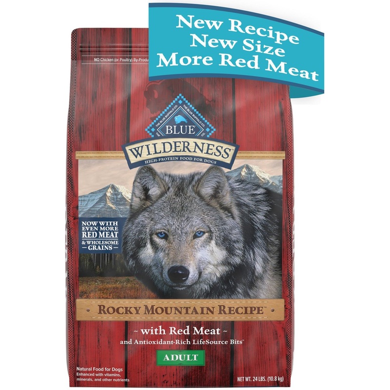 Blue Buffalo Wilderness Rocky Mountain Recipe Red Meat Adult Dry Dog Food, 28 lbs