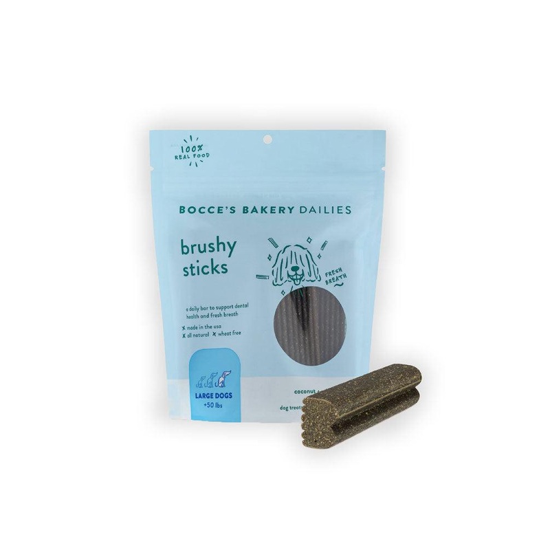 Bocce’s Bakery Brushy Dental Sticks for Large Dogs 13 oz