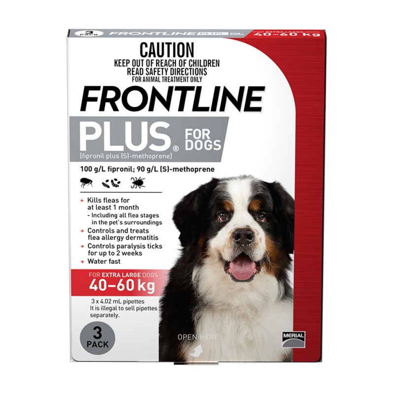 Frontline Plus – Dog 40-60kg (3pk) 3pk
