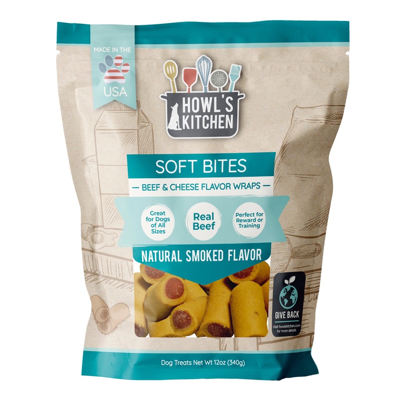 Howl’s Kitchen 12OZ Beef & Cheese Flavor Wraps Dog Treats 12oz