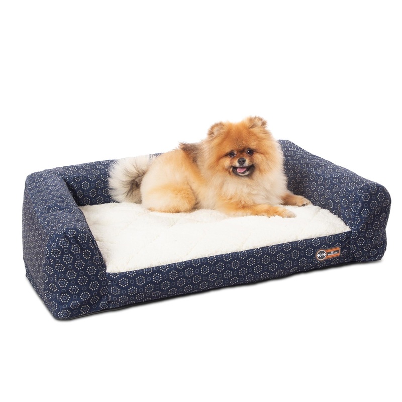 K&H Pet Products Air Sofa Pet Bed Geo Flower Small Navy