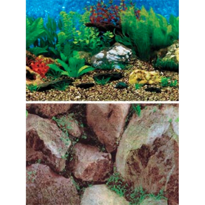 Penn Plax Background Hawaii Blue/Boulders 19.25″ Tall (Sold by Ft.)
