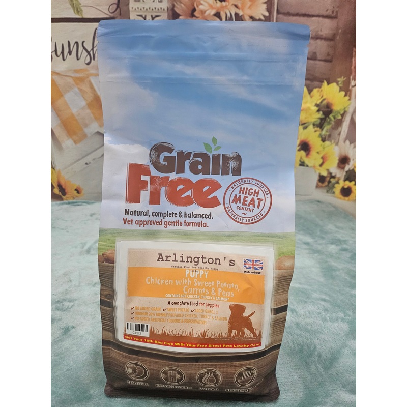 Arlington’s Puppy Chicken with Sweet Potato,Carrot & Peas 2kg