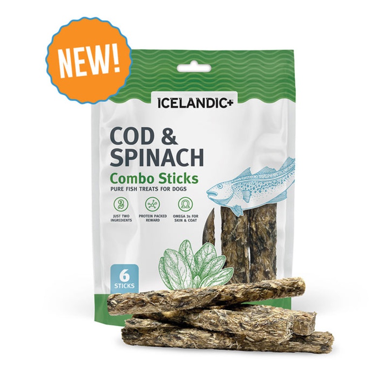 Icelandic+ Cod & Spinach Combo Sticks For Dogs 2 oz