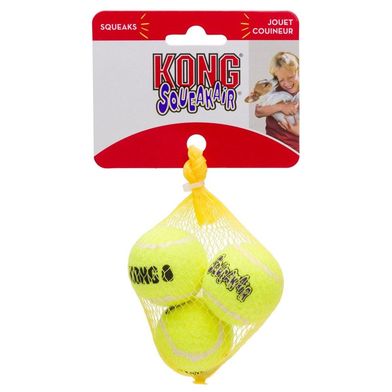 Kong SqueakAir Tennis Ball Dog Toys, 3 Pack X-Small