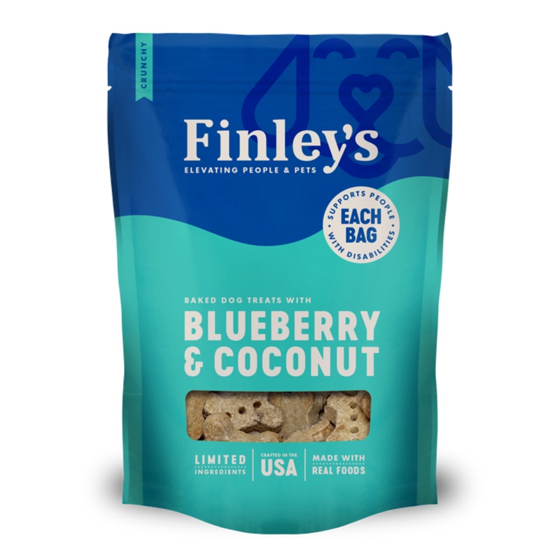 Finley’s Blueberry Coconut Crunchy Biscuits Dog Treats 12 oz