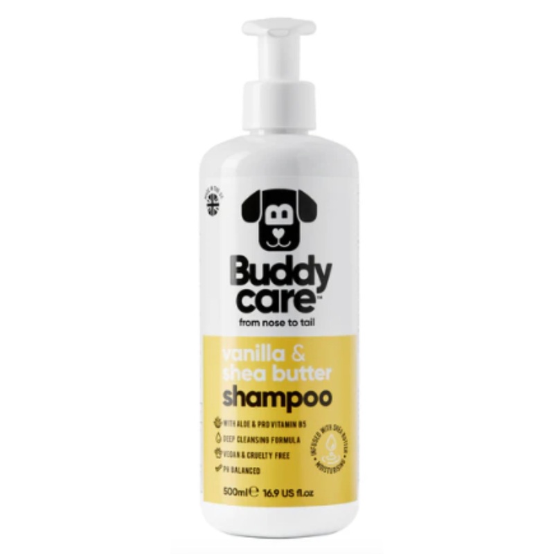 Buddycare Vanilla & Shea Butter Shampoo 500ml – Moisturising & Nourishing Dog Shampoo