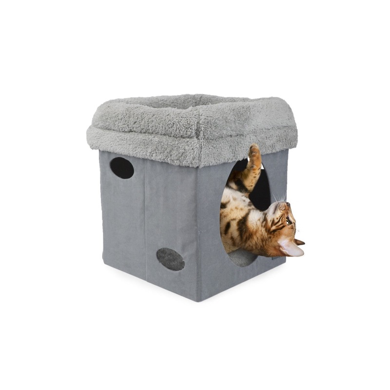 Lambswool 2 in 1 Cat Castle – Grey