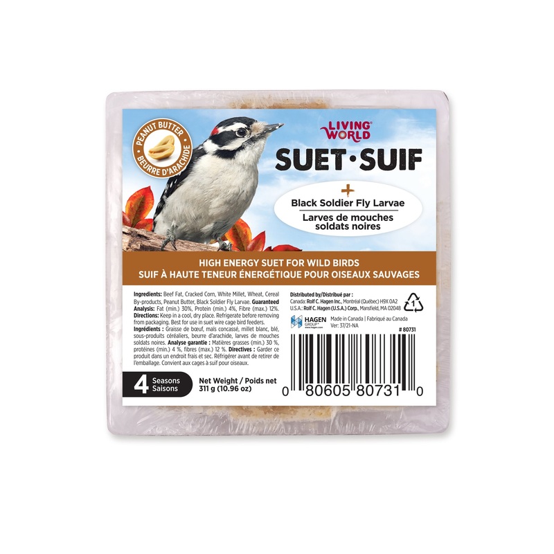 Living World Wild Bird Suet – Peanut Butter – 311 g (10.96 oz)