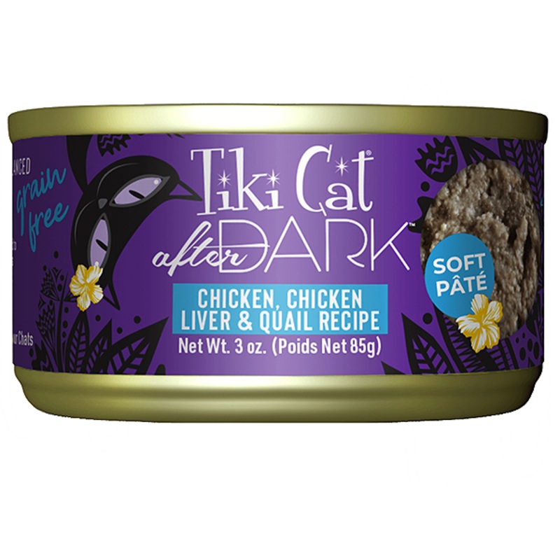 After Dark Pate Chicken, Chicken Liver & Quail Recipe Grain-Free Canned Cat Food 3oz, case of 12
