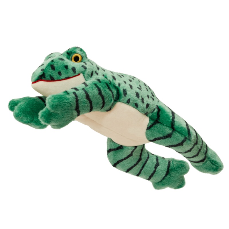 Fluff & Tuff Oliver Frog Plush Dog Toy medium