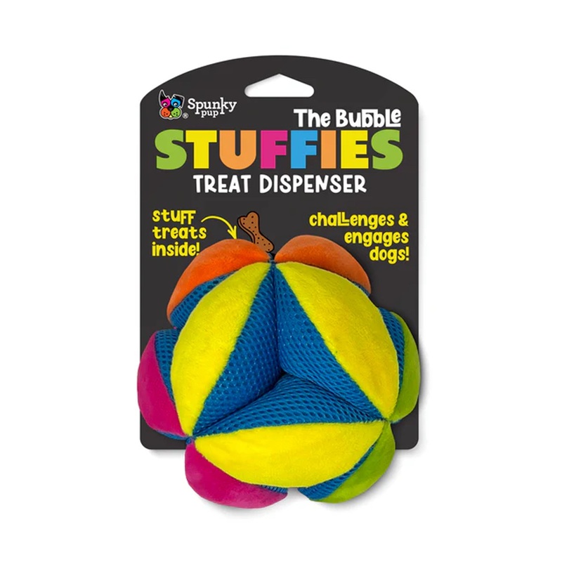 Spunky Pup Bubble Stuffies Treat Dispensing Plush Toy Regular