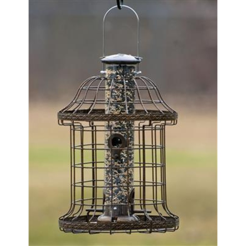 Designer Caged 4-Port Tube Feeder