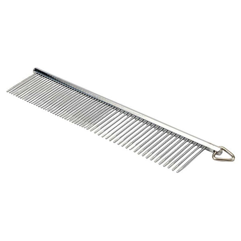 Safari Wide & Narrow Tooth Metal Dog Comb Medium