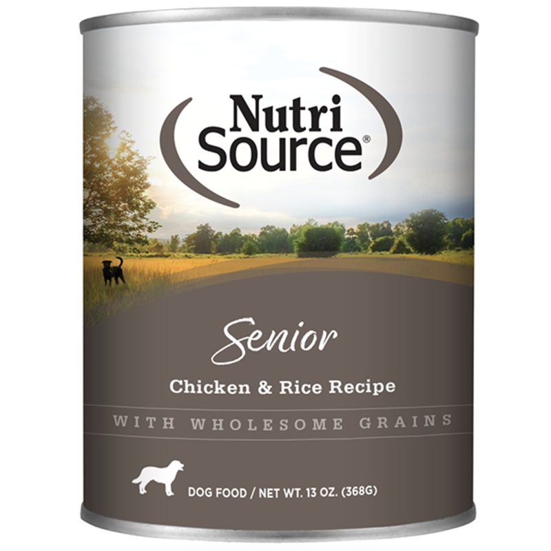 Chicken & Rice Recipe Wet Canned Senior Dog Food 13oz Case ( 12 Cans )
