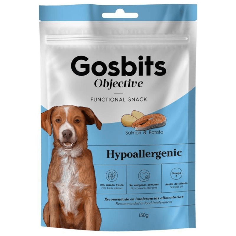 Gosbi – Gosbits Objective, Salmon Adult Dog Treats  Hypoallergenic, All Natural 150g