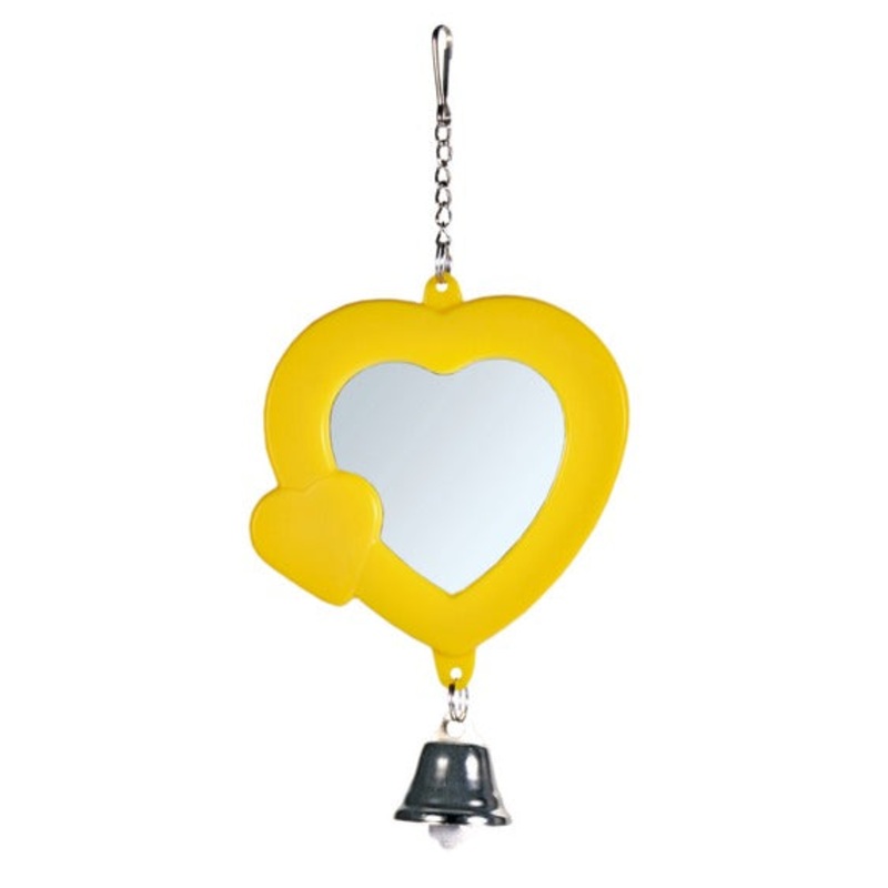 Heart Shaped Mirror With Bell 7cm