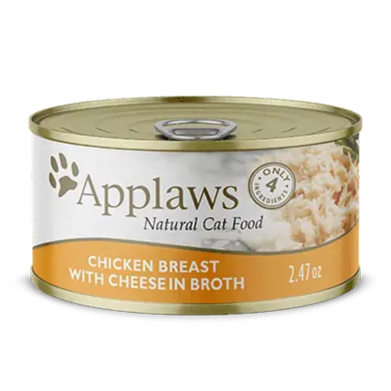 Applaws Natural Wet Cat Food Chicken Breast with Cheese in Broth