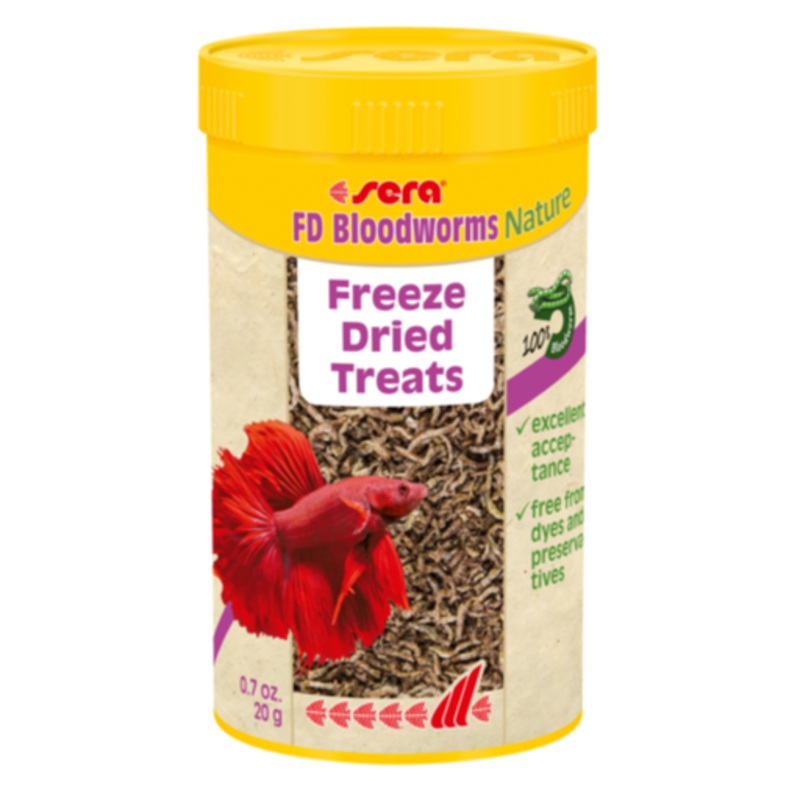 Sera FD Bloodworms Nature[Weight – 20g, Volume – 250ml]