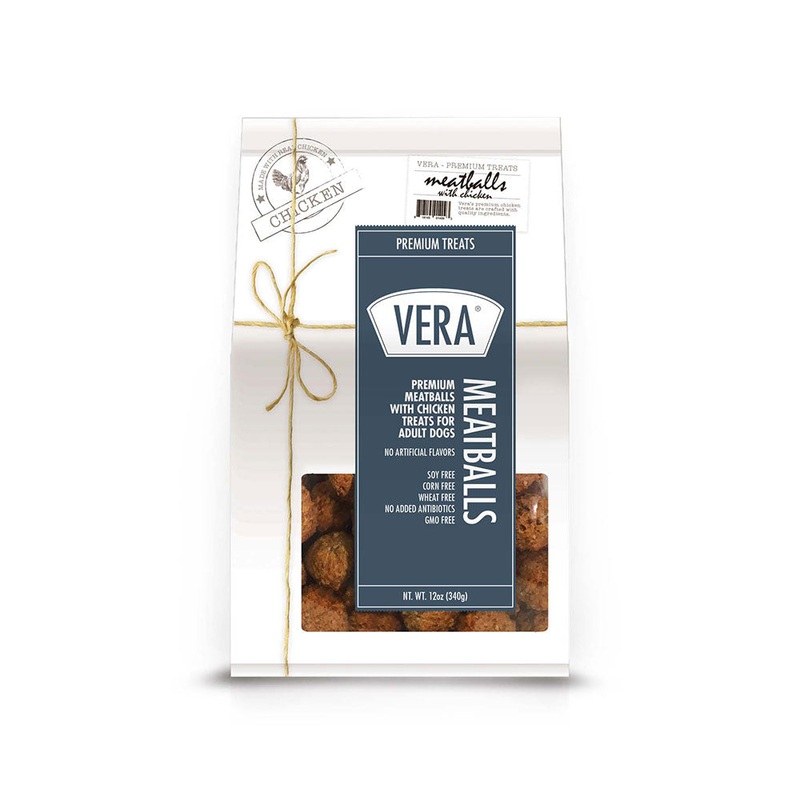 Vera Premium Meatballs with Chicken Dog Treats 12 Oz