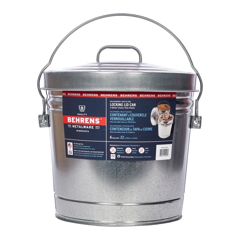 Behrens Locking Lid Can 6 Gallon