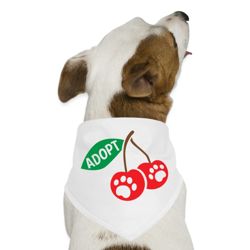 Door County Cherries Dog Bandana white