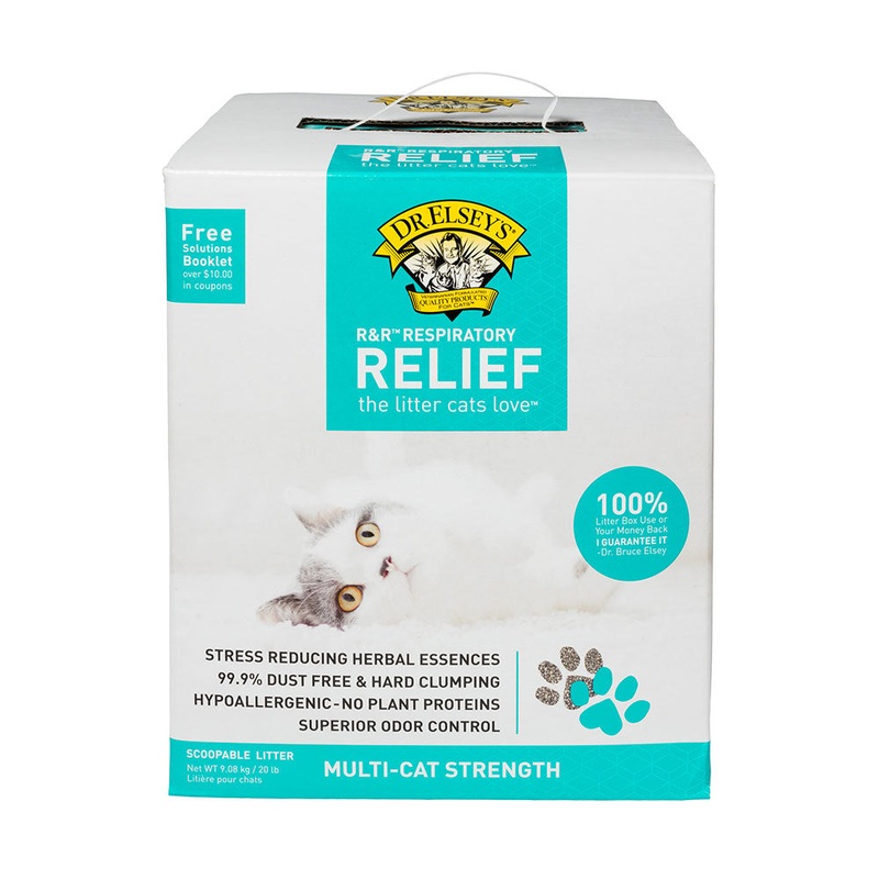 Dr. Elseys R&R Respiratory Relief Clumping Clay Cat Litter 20 Lbs