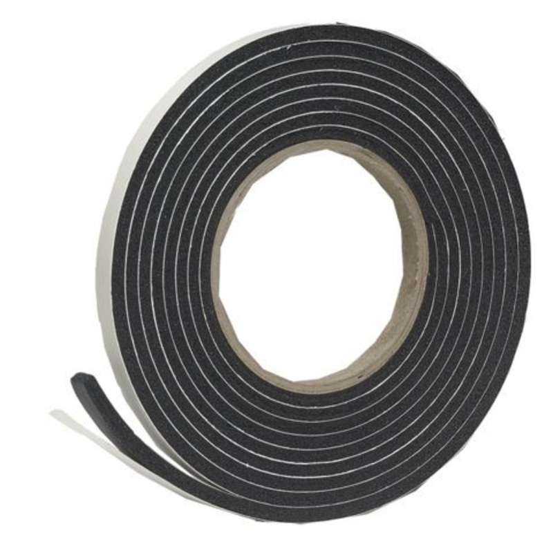 Frost King Rubber Foam Weatherseal 3/4″ W 5/16″ T 10 ft L Black