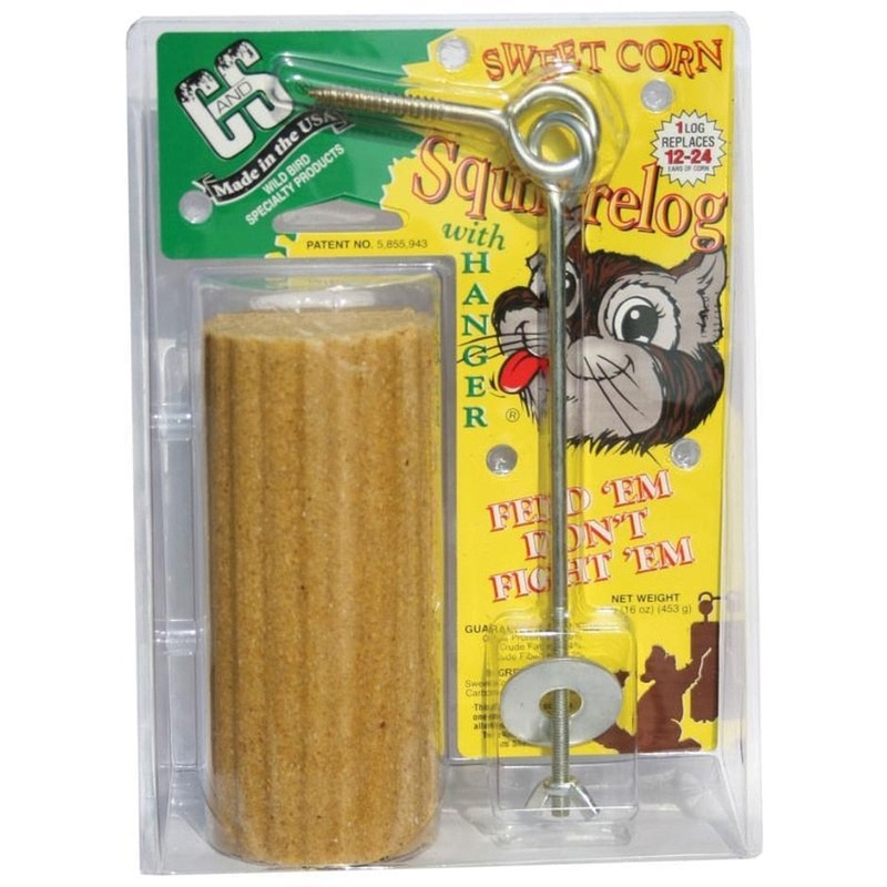 C&S Sweet Corn Squirrelog with Hanger 16 oz