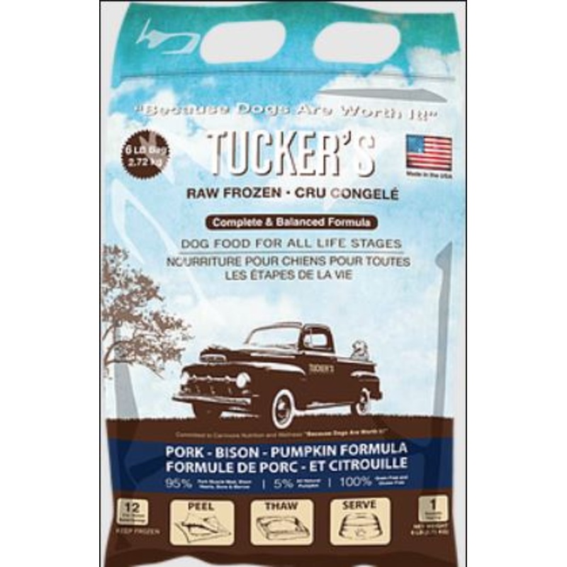 Tucker’s Pork, Bison, Pumpkin Frozen Dog Food 6 lb