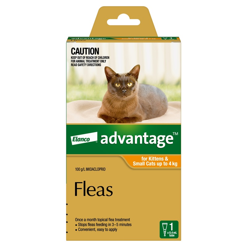 Advantage – Flea Treatment for Cats up to 4kg (1pk) 1pk