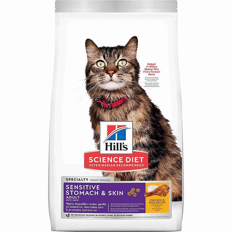 Hill’s Science Diet Adult Sensitive Stomach & Skin 3.18KG Cat Food