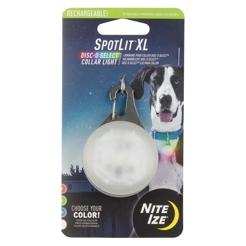 Nite Ize SpotLit XL Rechargeable Disc-O Select LED Collar Light