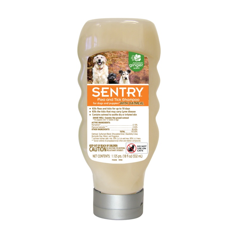 Sentry Flea & Tick Oatmeal Shampoo Dog 18OZ