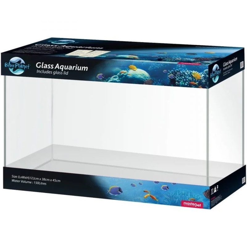 BLUE PLANET AQUARIUM GLASS 122X38X45CM 200L