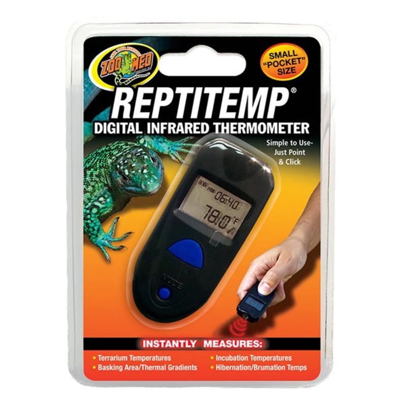 Repti Temp Digital Infrared Thermometer Point & Click Reptile Temperature Monitoring System One Size