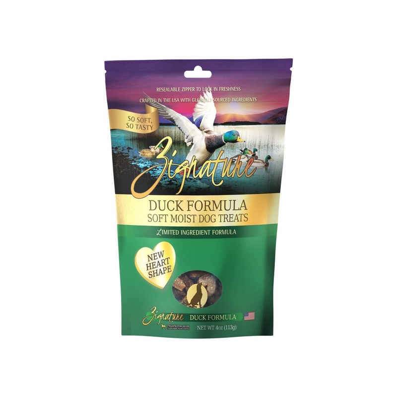 Zignature Soft Moist Dog Treats – Duck – 4oz