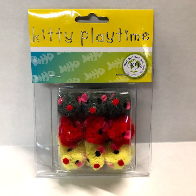 UK9 Furry Mice Cat Toy 9-ct.